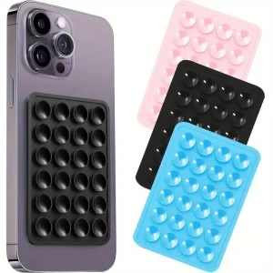 Silicone Suction Phone Holder  Square Anti-Slip Single-Sided Case Mount