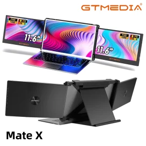 11.6Inch Portable Monitor Triple Dual Extender Screen Full View Fold Display For 13.0-17.3Inch Laptops