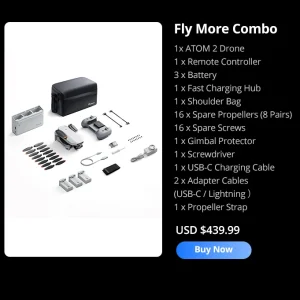 2 Camera Drone 4K HDR Video & 8K Photos