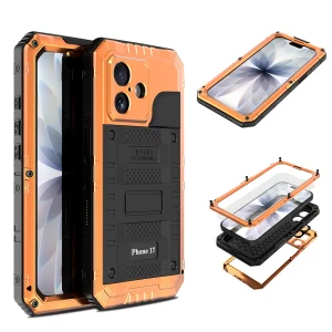 Case For iPhone Air 17 Pro Max 17Pro 17 IP68 Waterproof Metal Heavy Duty Shockproof Cover Glass Screen Protector