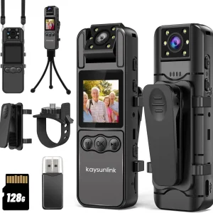 4K Mini Body Camera 128GB | Night Vision Wearable Cam